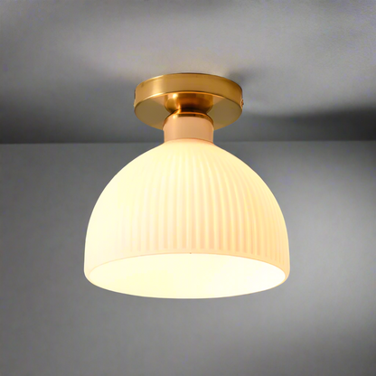 Stijlvolle Moderne Melk Wit Glazen Plafondlamp voor een Luxe Sfeer