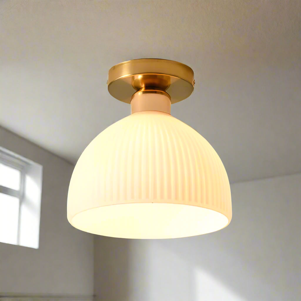 stijlvolle moderne melk wit glazen plafondlamp voor een luxe sfeer