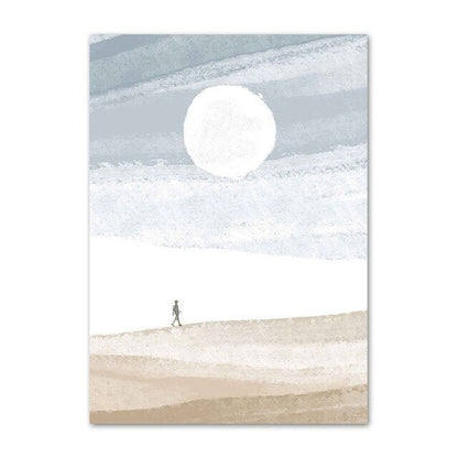 Canvas muurkunst Boho aquarel ontwerp
