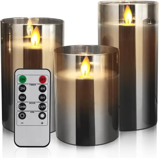 ledkaars van sojawas op een tafel voor gezellige sfeerverlichting