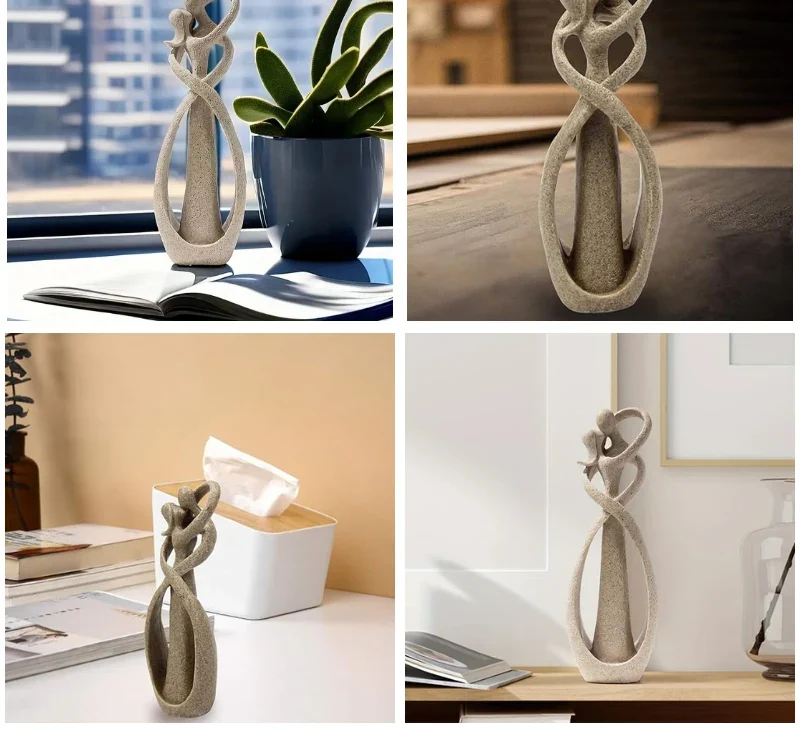 abstract decoratiebeeld als stijlvol accent in een modern interieur