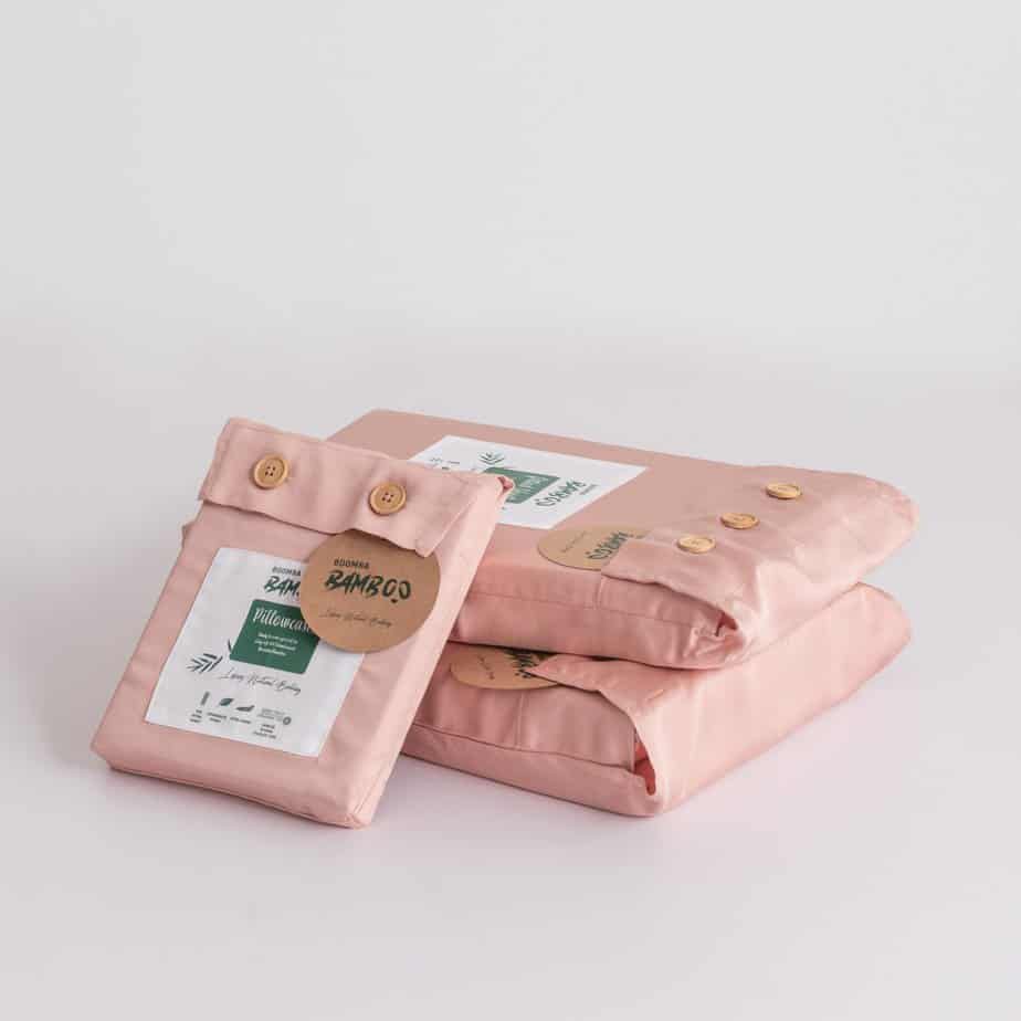 boomba premium bamboe kussenslopen 100% bamboe cuddle pink 400tc