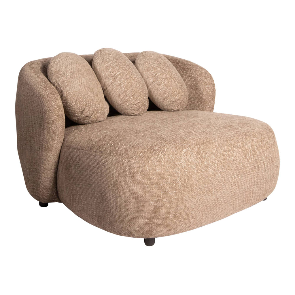 aphrodite taupe loveseat met legacy 3 mink stof.