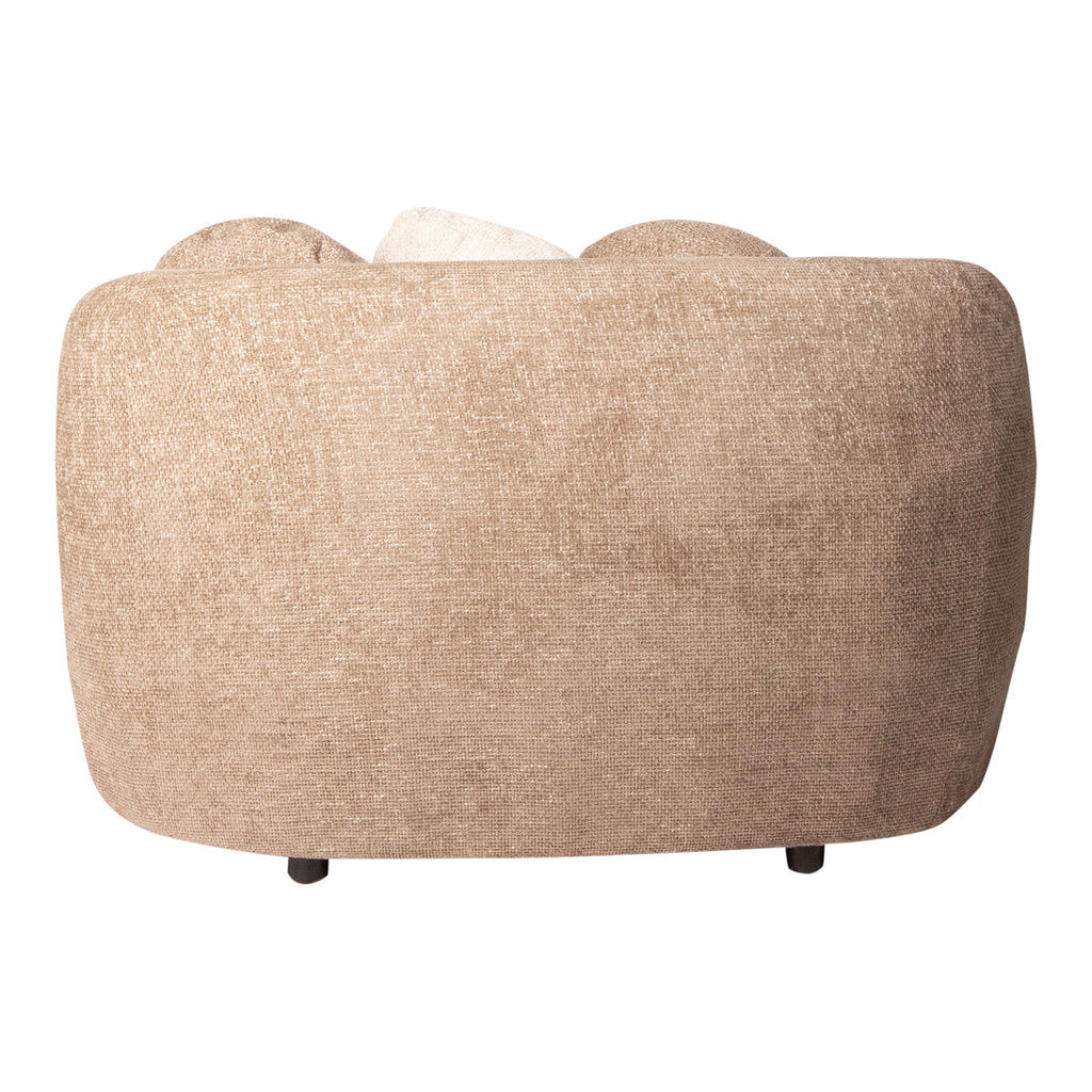 aphrodite taupe loveseat met legacy 3 mink stof.