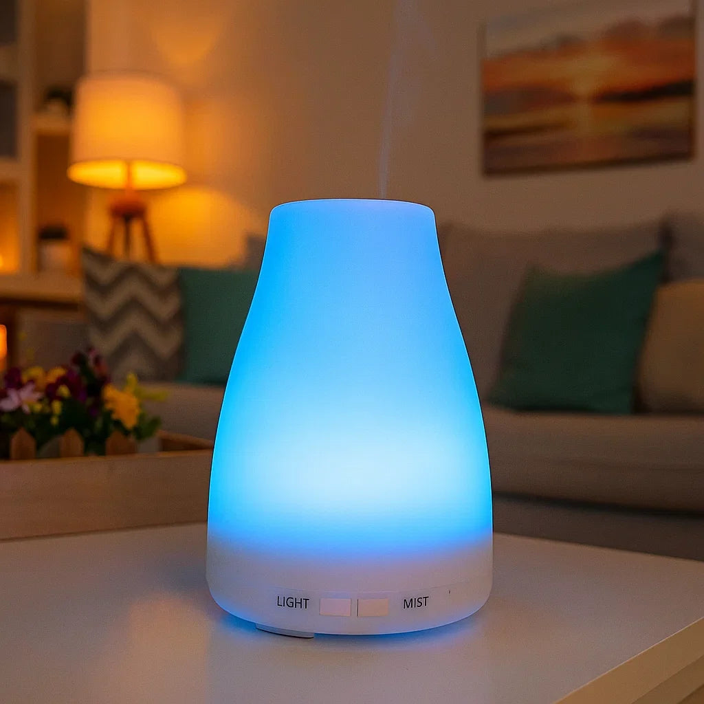 Aroma diffuser verspreidt een fijne koele nevel