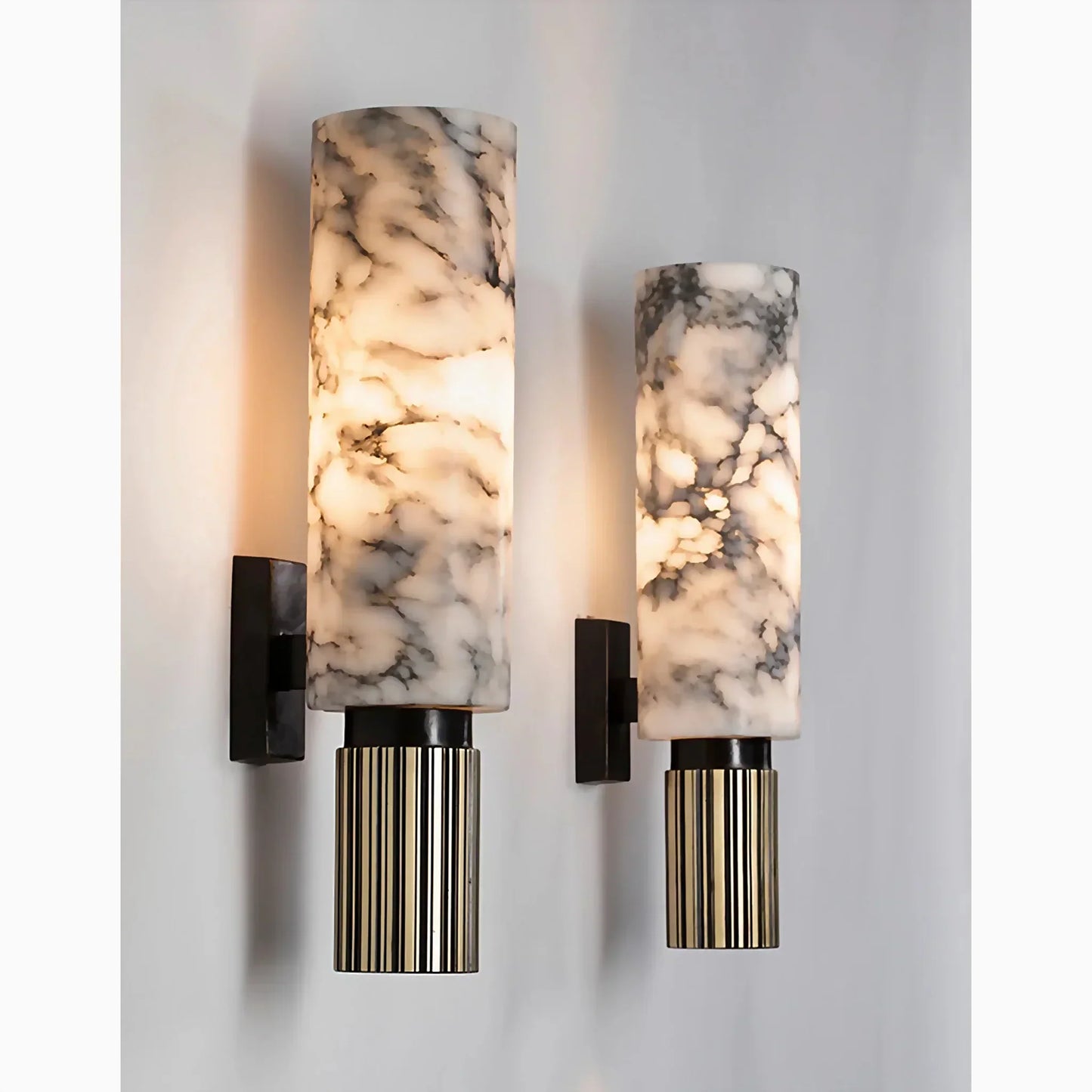 elegante marmeren wandlamp voor een luxe sfeer