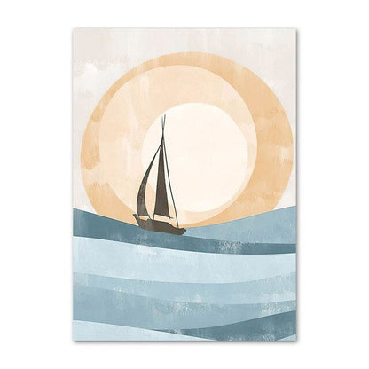 Canvas muurkunst Boho aquarel ontwerp
