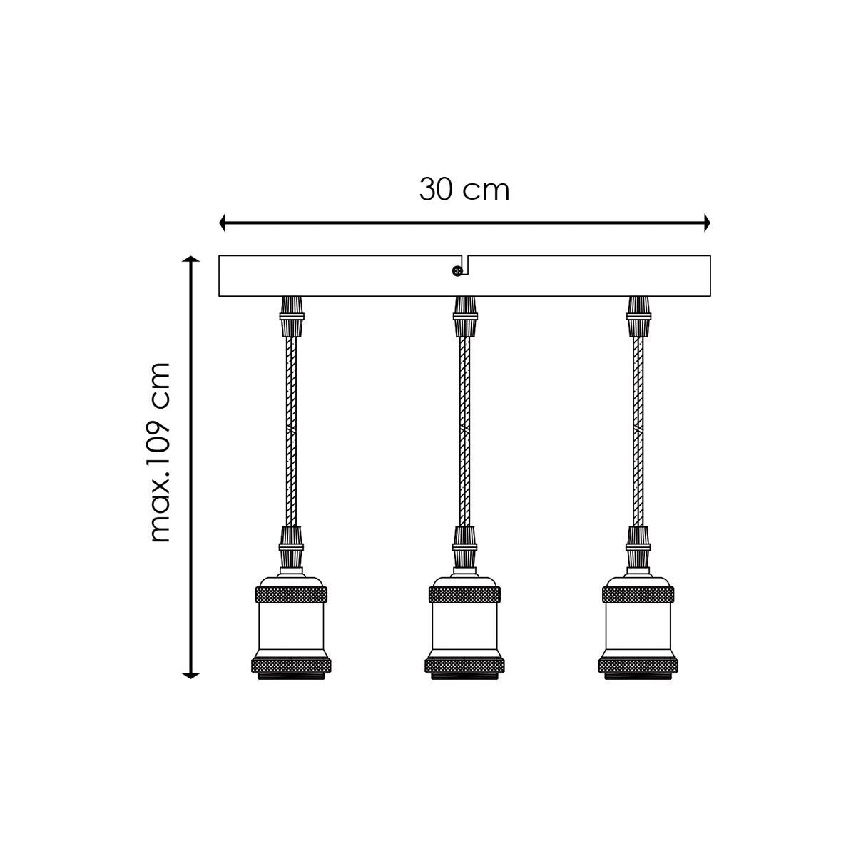 home sweet home hanglamp basic vintage - messing - 30x30x109cm