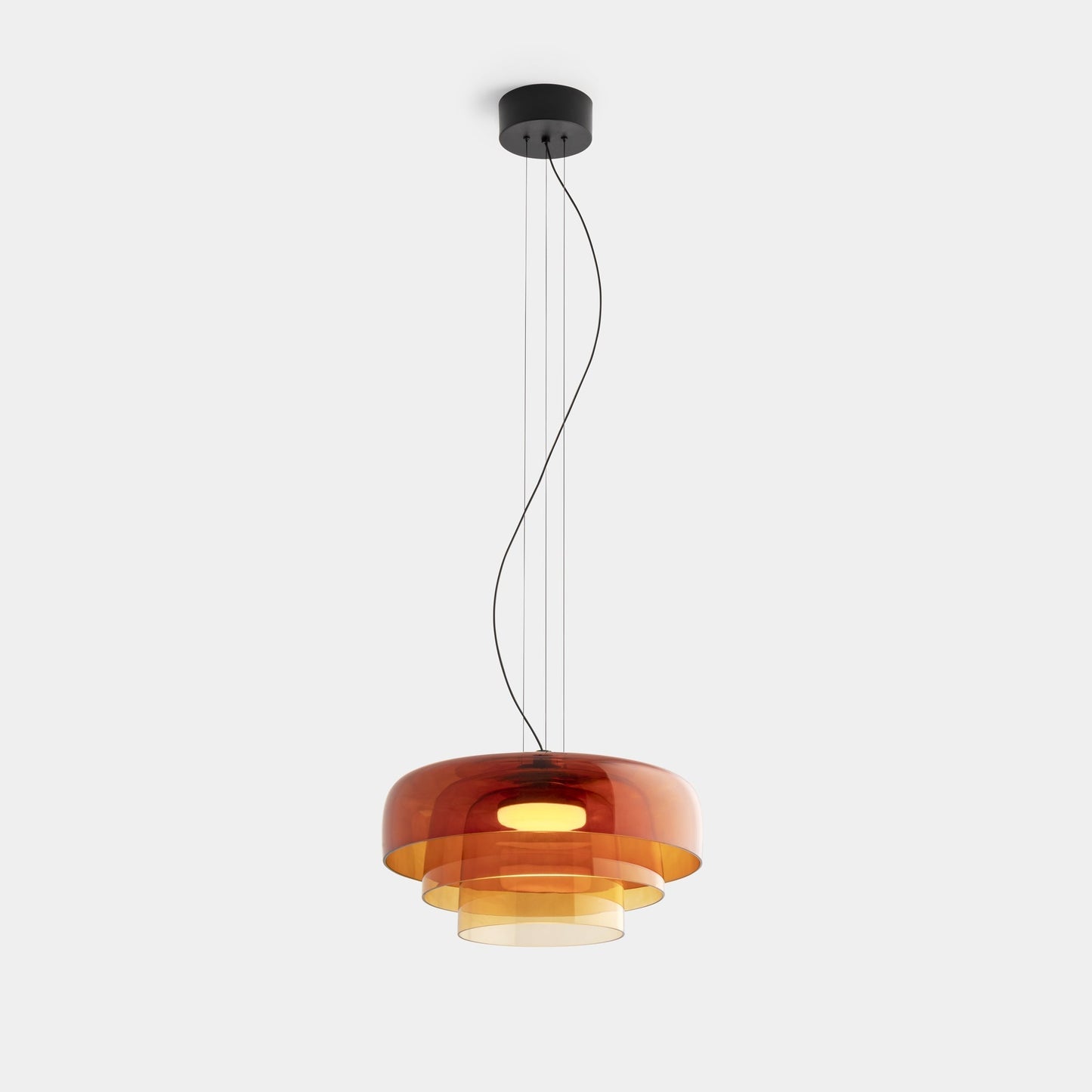 elegante glazen plafondlamp voor een sfeervolle verlichting