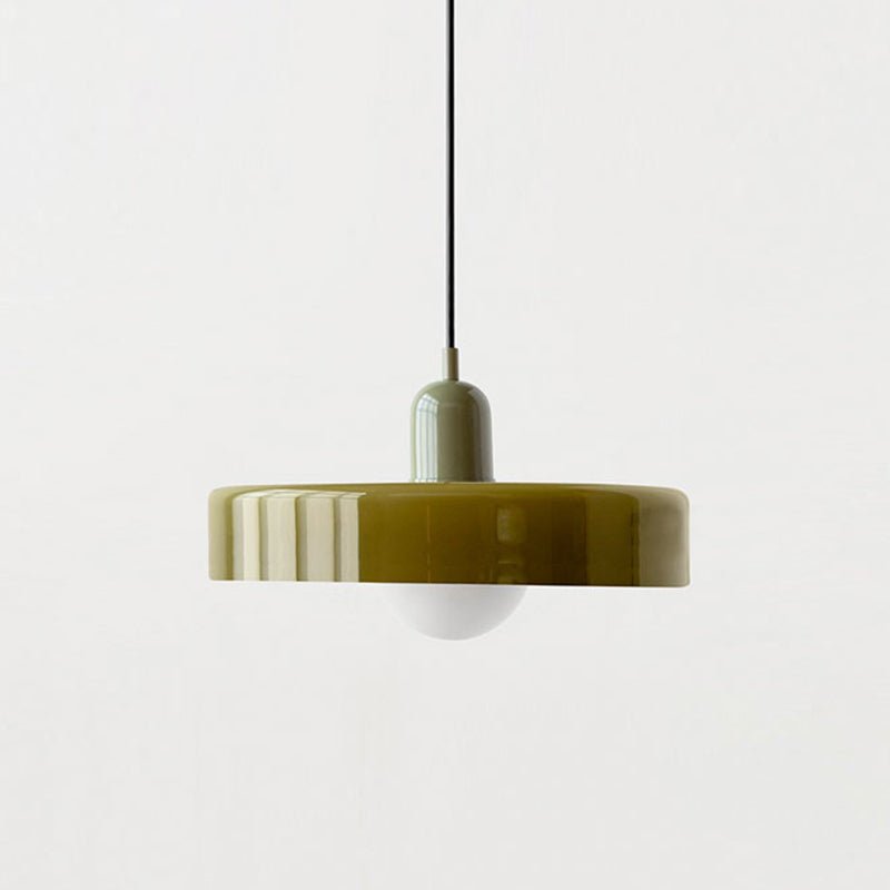 stijlvolle bauhaus hanglamp van elegante kleurige glas