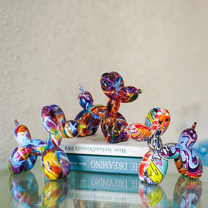 hondenbeeld hars ontwerp decoratief beeldje