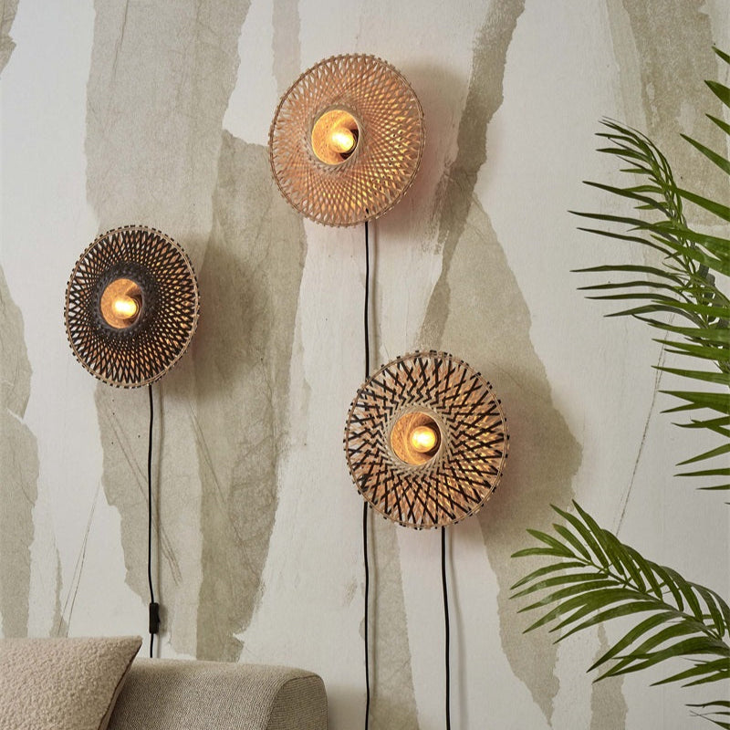 bamboe wandlamp natuurlijk kalimantan 30 cm