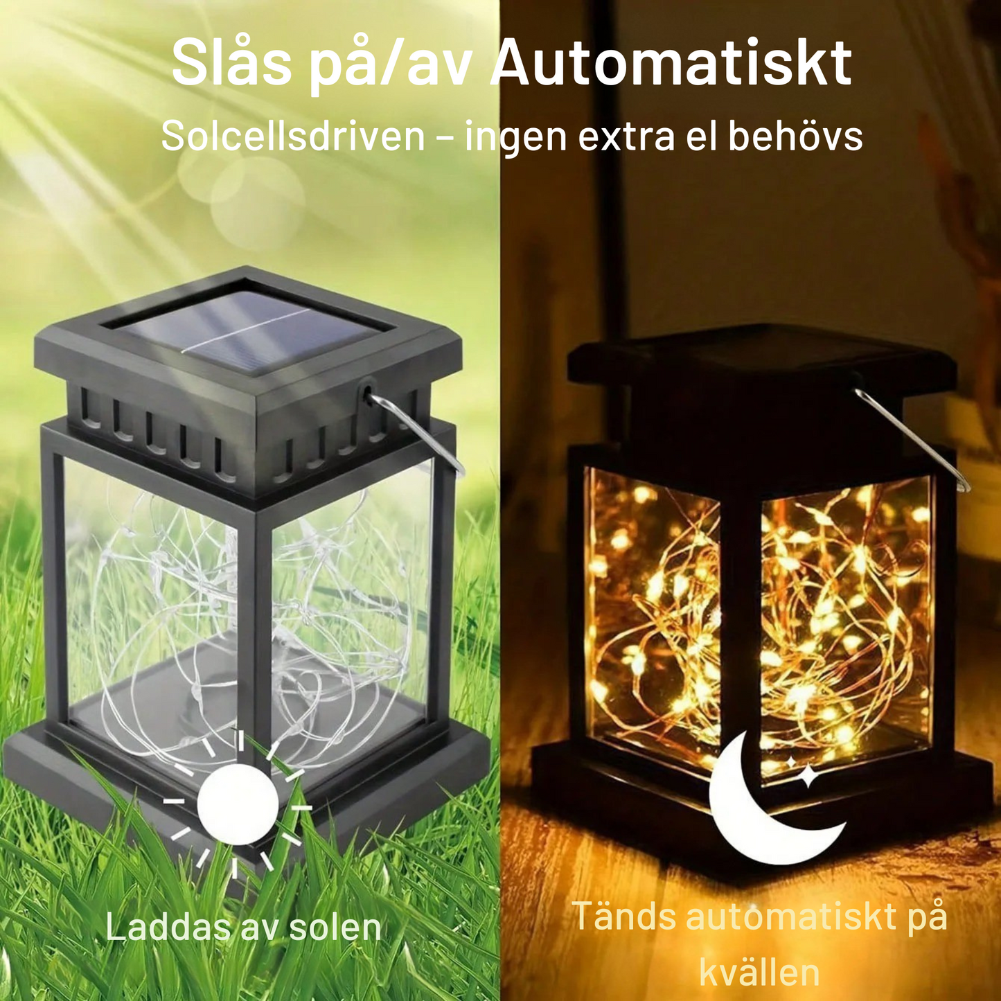 zonnecel sfeerverlichting buitenlantaarn