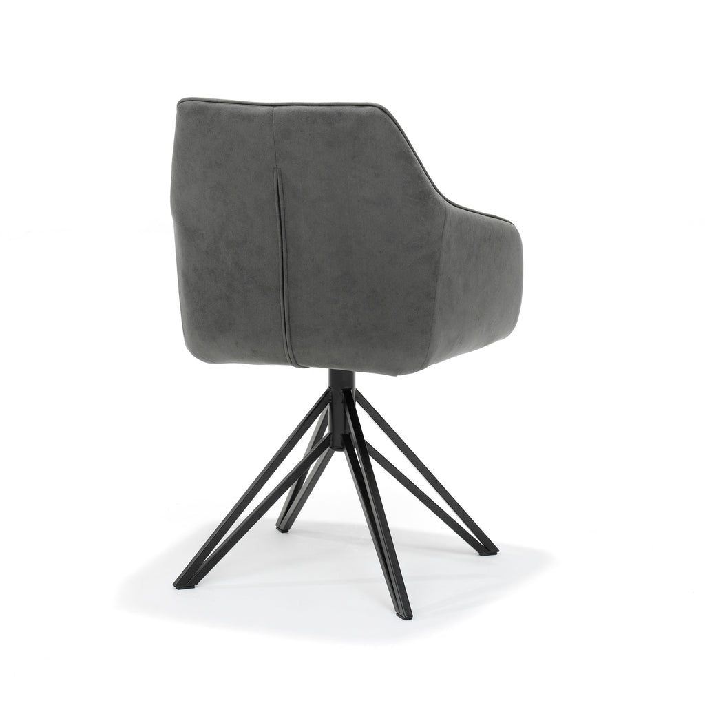 berry armchair swivel base - fabric soft anthracite