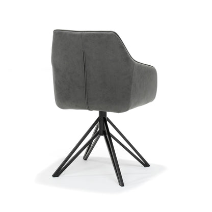 Berry armchair swivel base - Fabric Soft Anthracite