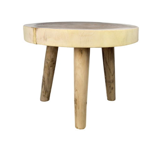 bijzettafel - rond - ø50 cm - naturel - munggur