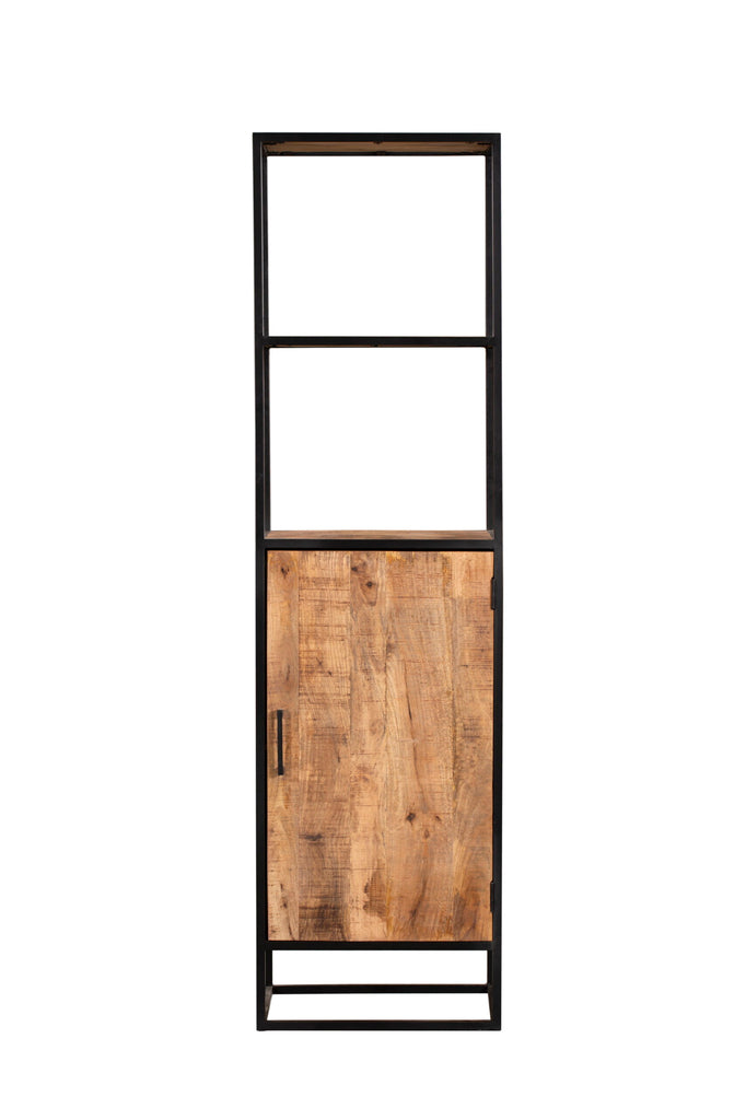 bookcase denver | mango wood and steel | 1 door