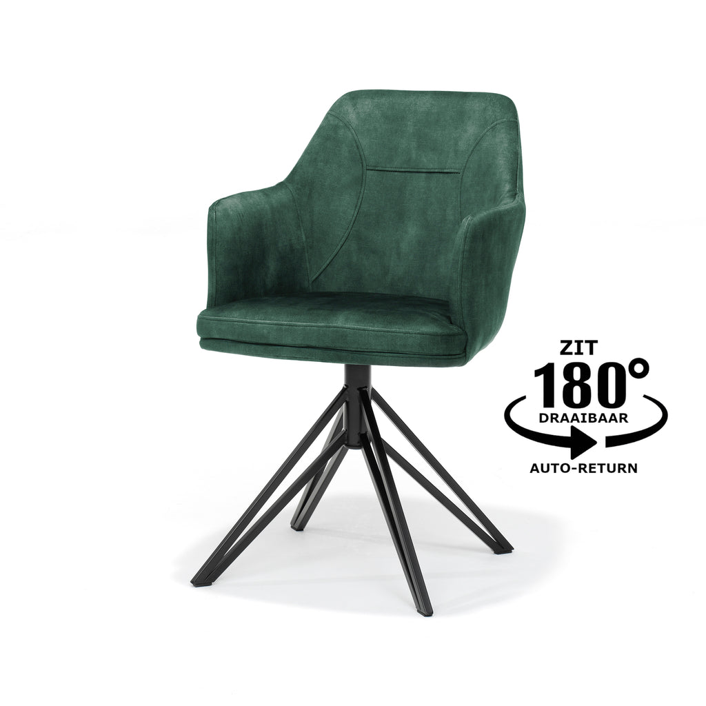 calvin draaibare fauteuil in stof aurora hunter