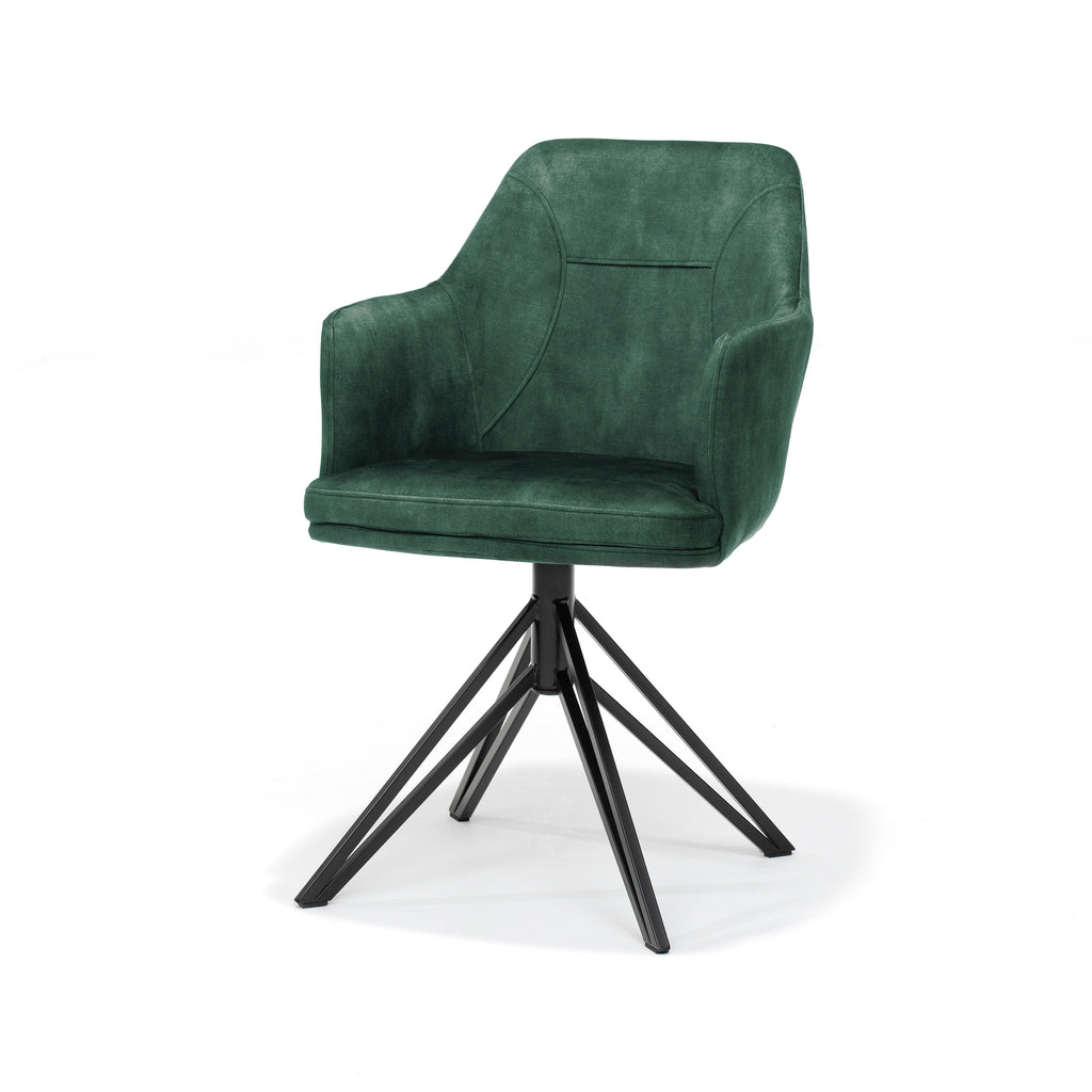 calvin draaibare fauteuil in stof aurora hunter