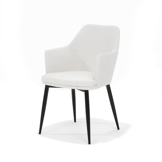 Calvin fauteuil Stof Teddy Ivory