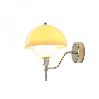 Stijlvolle Crème Kleur Paddestoel Wandlamp