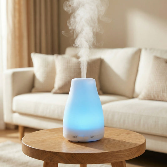 Aroma diffuser met ultrasone verneveling in vaasvorm