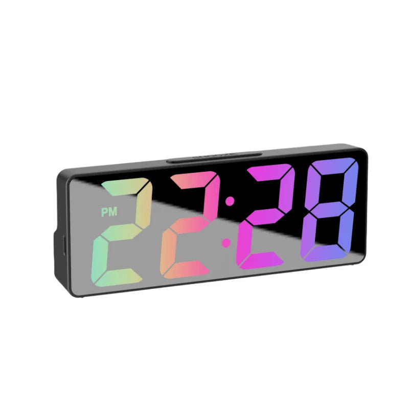 wekker met led display en temperatuurweergave