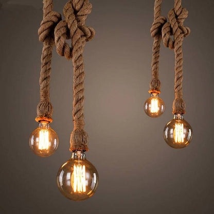 Vintage ontwerp touw hanglamp