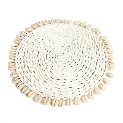 De Seagrass Shell Pannenonderzetter - Wit