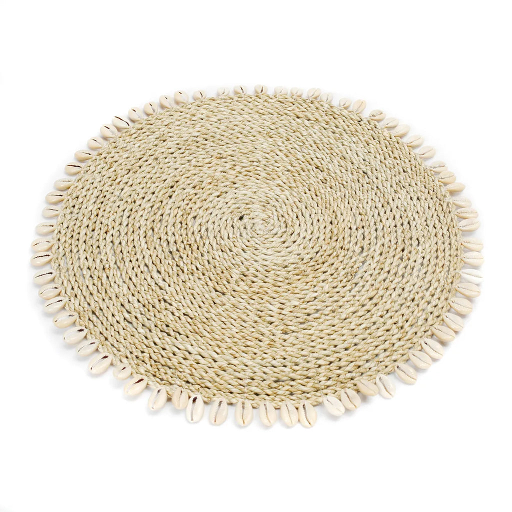 de seagrass shell placemat - naturel