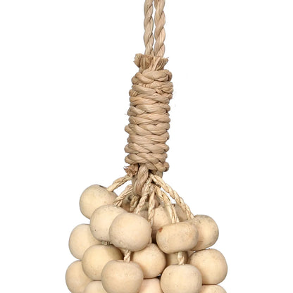 De Wooden Beads Hangdecoratie - Naturel