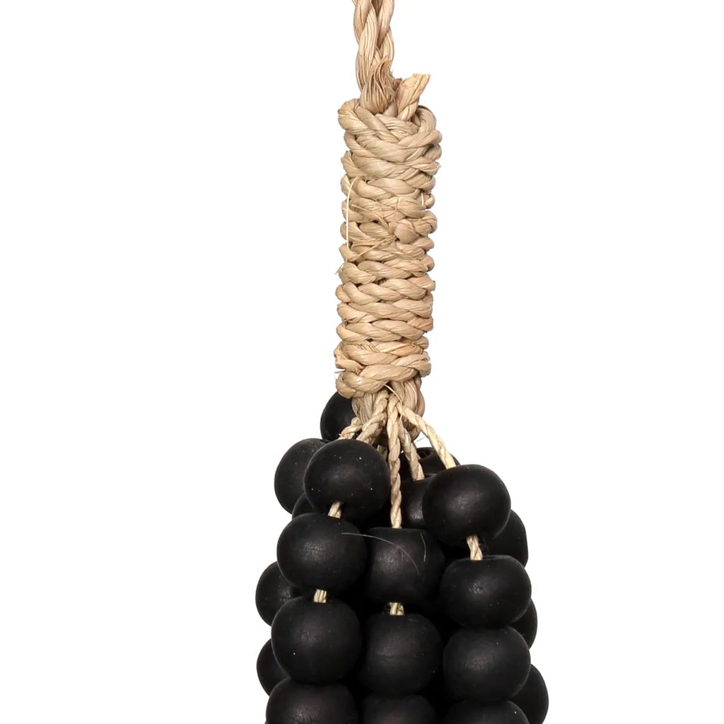 de wooden beads hangdecoratie - zwart