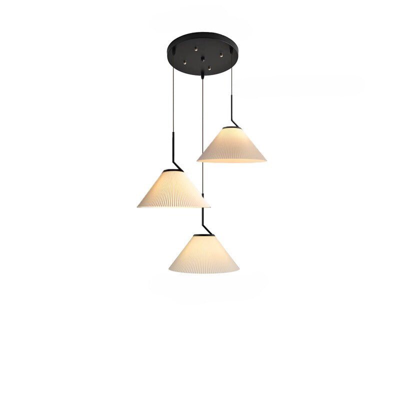 stijlvolle nordic geplooide crème hanglamp voor een elegante sfeer