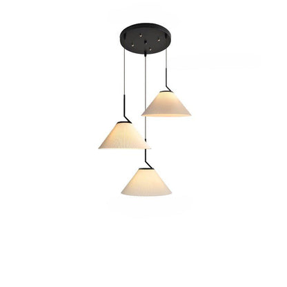 Stijlvolle Nordic Geplooide Crème Hanglamp voor een Elegante Sfeer