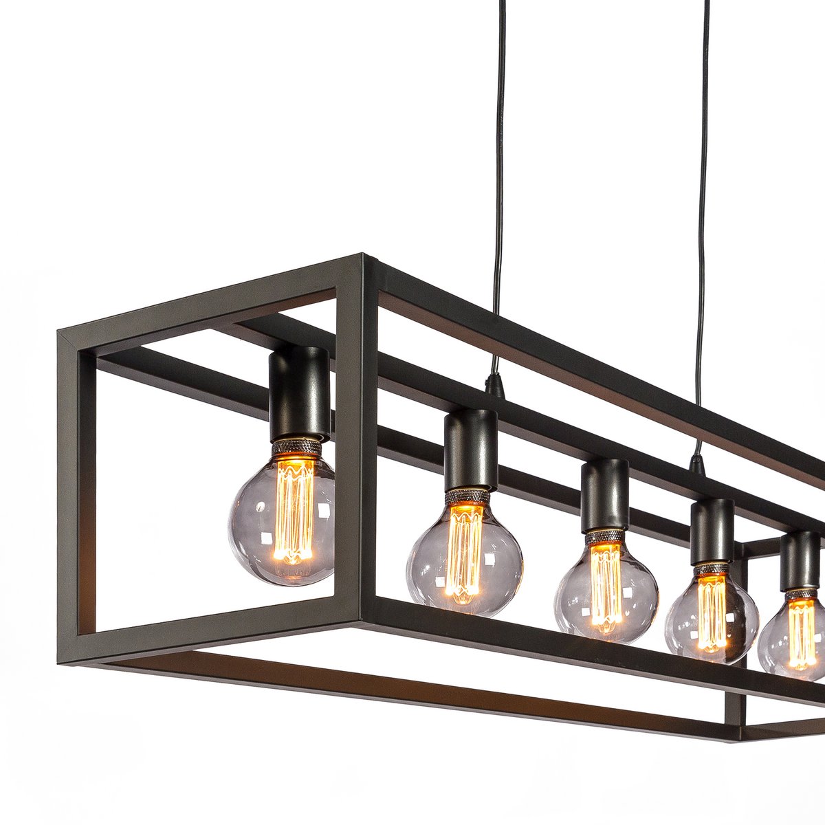 hanglamp, 5-lichts, h340 zwart