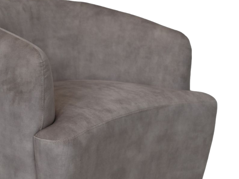 draai fauteuil -  wit/zwart - adore 01 - velours/metaal