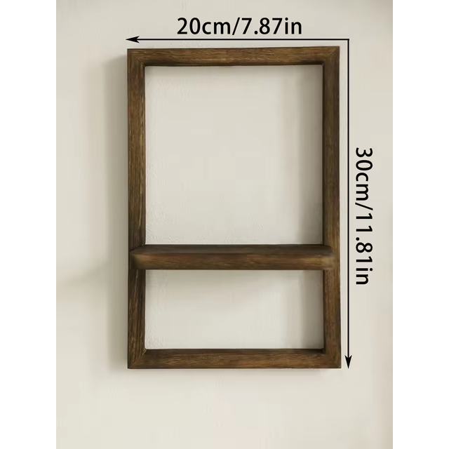 houten wandplank met frame