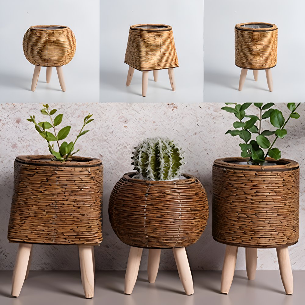 nep rotan bloempot rustieke rieten bloemenmand