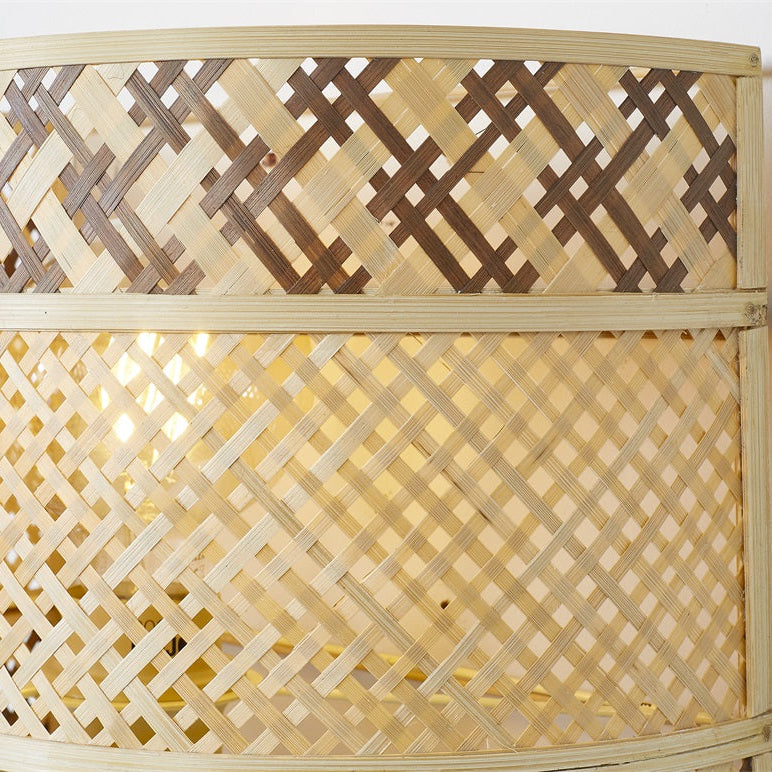 bamboe wandlamp natuurlijke bruin 32 cm