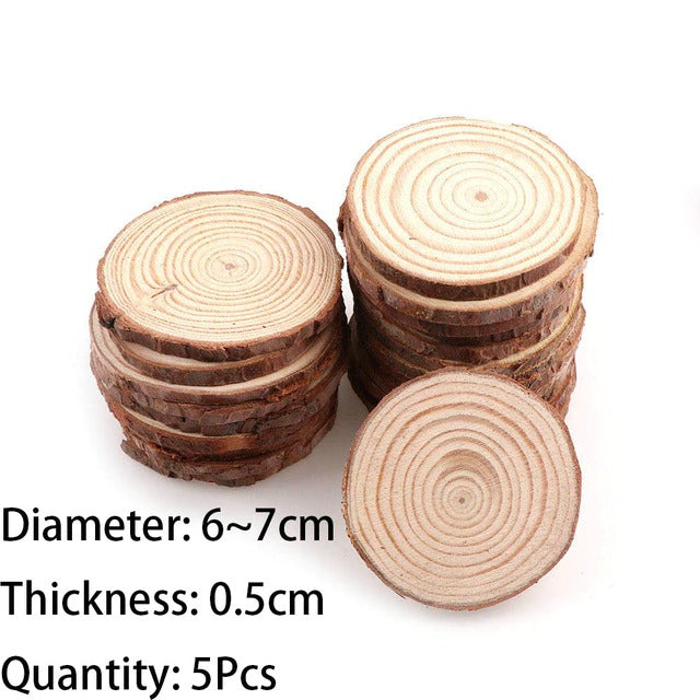 houten plankjes onderzetters natuurlijk hout set van 4