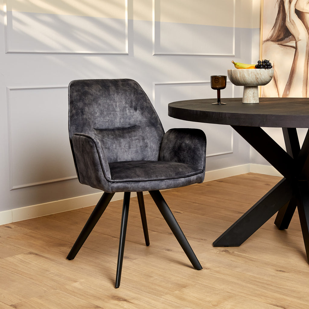 dining chair nova | antraciet