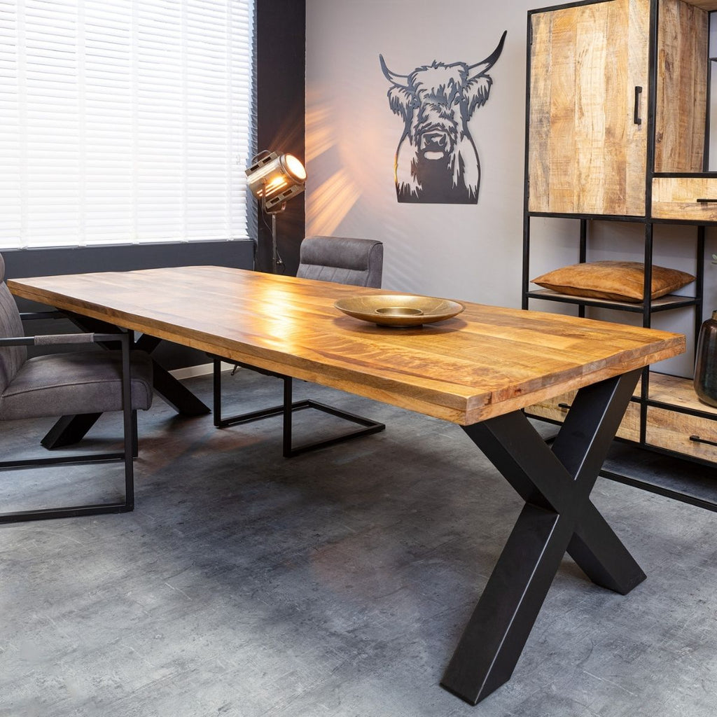 eettafel denver | rechthoekige x-poot | 200 cm