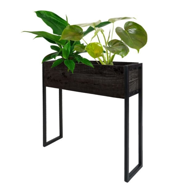 plantenbak faab zwart mangohout 72 cm