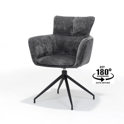 Evan armchair Fabric Perfect Harmony Anthracite