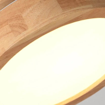 Stijlvolle Houten Ronde Plafondlamp voor een Warm Sfeermoment