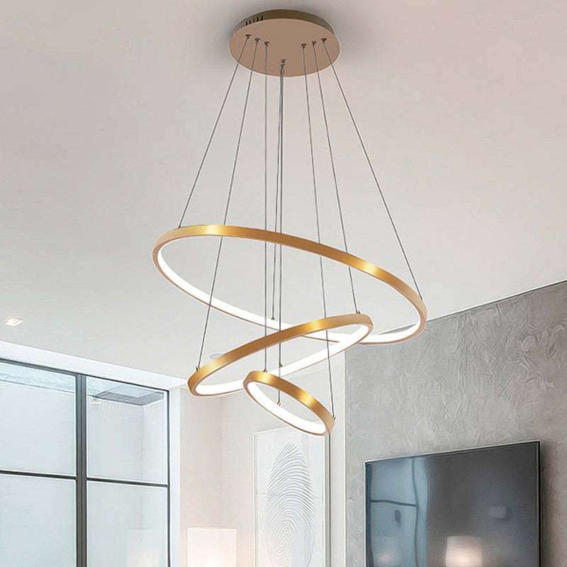 yumanira | elegante moderne plafondlamp met 3 stralende ringen