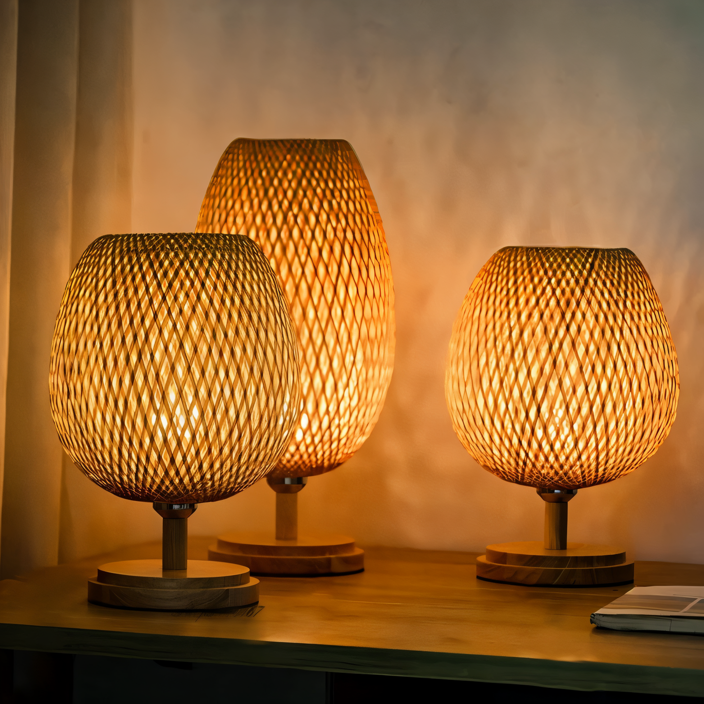 geweven bamboe hanglamp