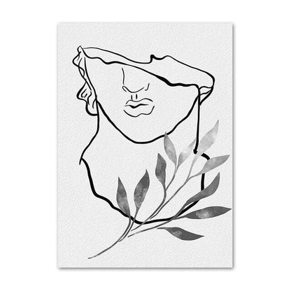Canvas muurkunst Boho aquarel ontwerp