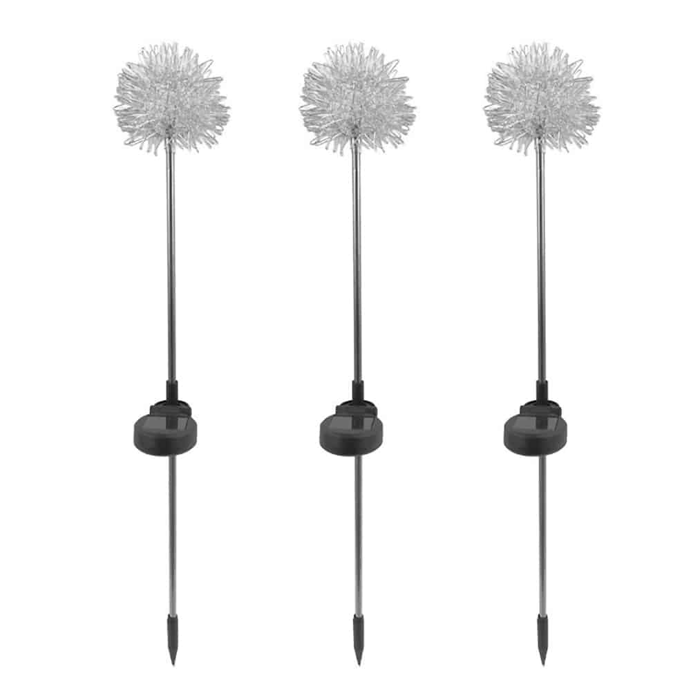 zonne-led-tuindlamp paardenbloemontwerp