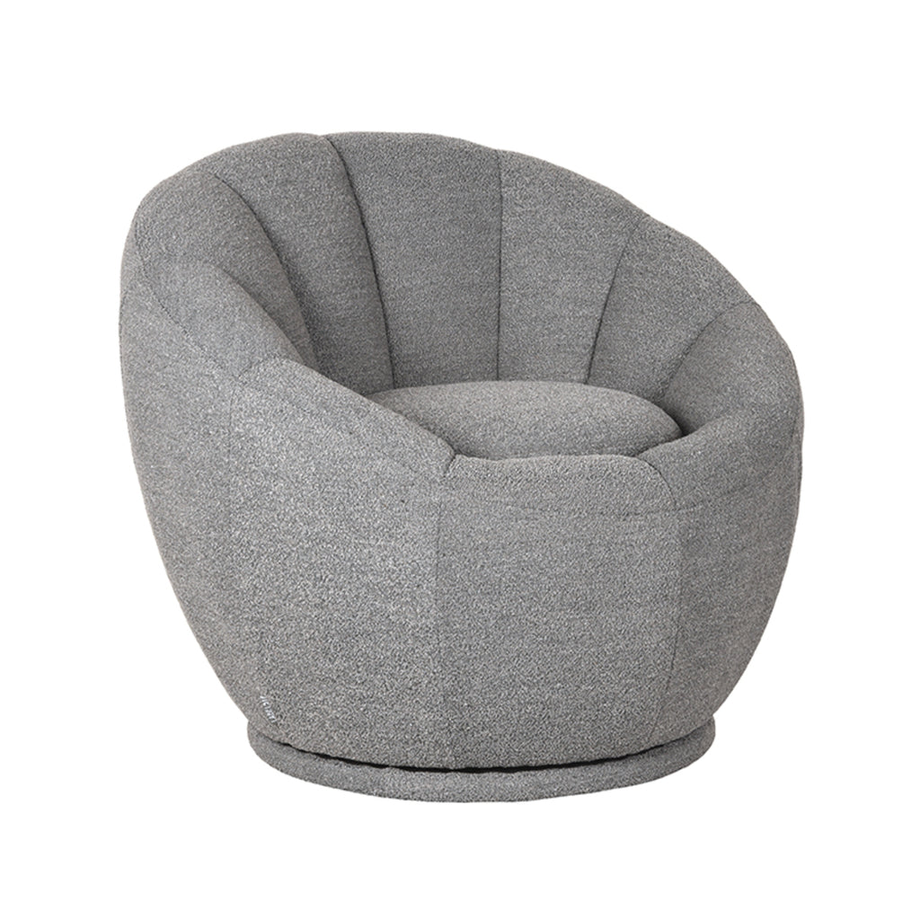 label51 fauteuil crown - grijs - boucle